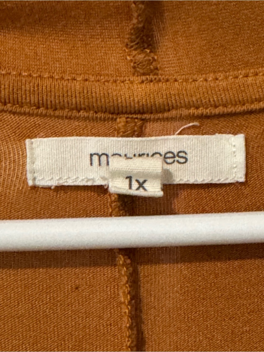 Maurices Rust Open-Front Draped Cardigan - Picture 2 of 2